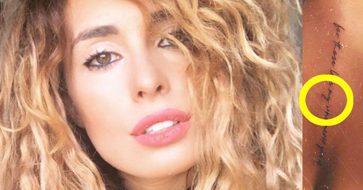 Sara Affi Fella Le Fanno Notare Un Errore Nel Tatuaggio E Si Sfoga Siete Tristi Radio Deejay