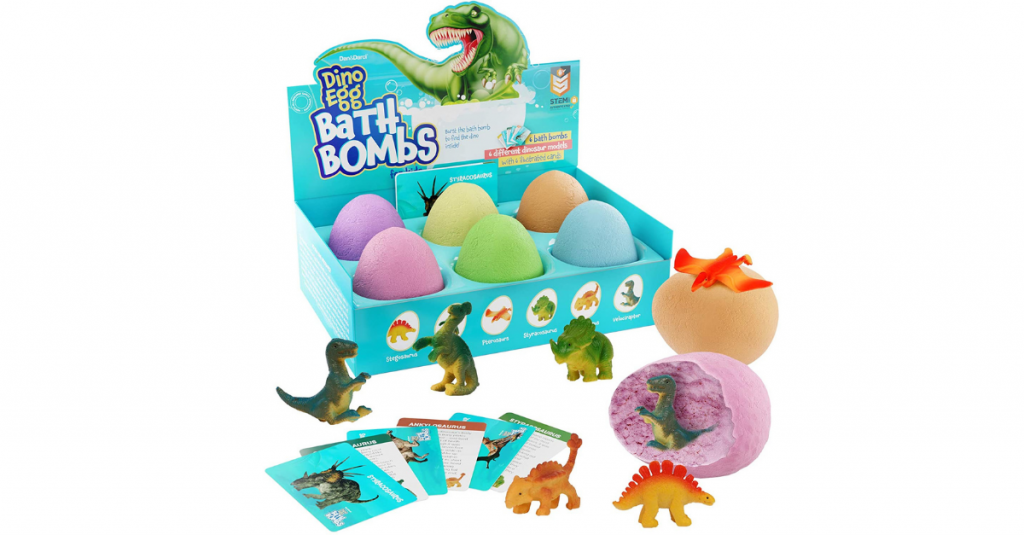 Set regalo di bombe da bagno, con giocattoli a sorpresa all'interno, ingredienti biologici e tutti naturali bombe di bolle di bagno Fizzes Spa ideale compleanno di Pasqua per ragazzi e ragazze