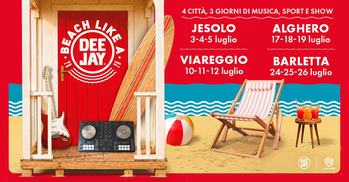 Beach Like a Deejay: le tappe del tour estivo di Radio Deejay