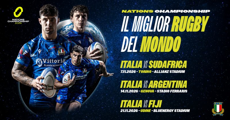 Rugby, la Nazionale italiana torna in campo a novembre: sfide a Sudafrica, Argentina e Fiji