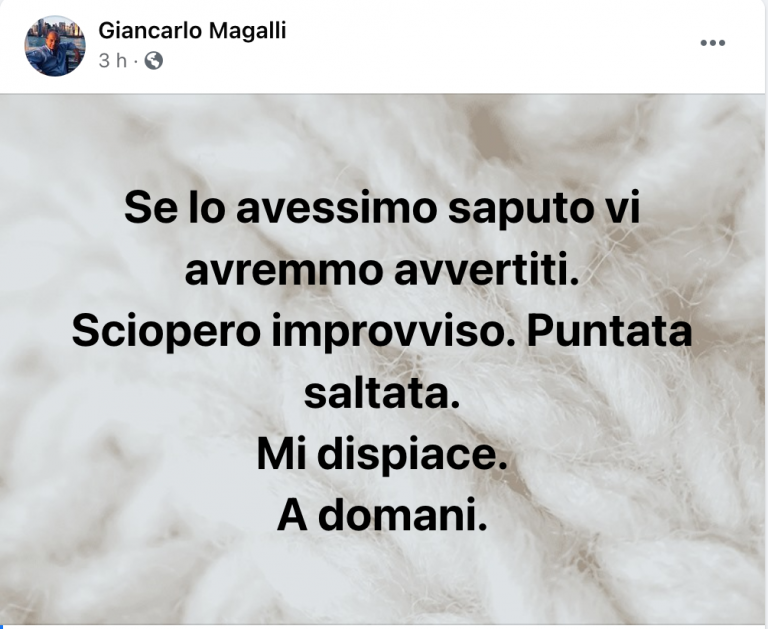 Fatti Vostri Oggi Non Va In Onda